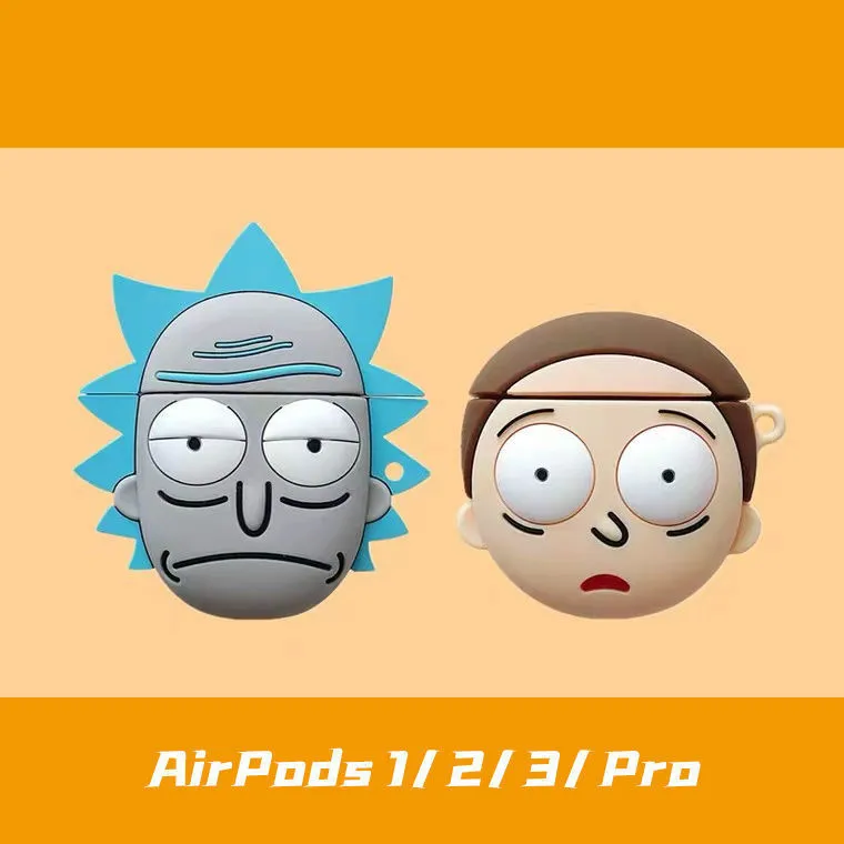 Funda protectora con soporte para auriculares Apple Airpods, carcasa de generaci&oacute;n 1/2/3, con Bluetooth, dibujos animados en 3D, morbatas-0