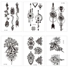 10x6 см Новая защита окружающей среды водостойкая черная Маленькая свежая наклейка с татуировкой