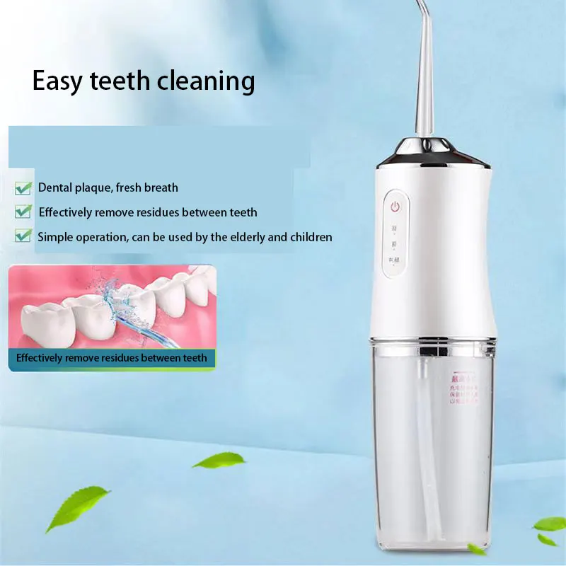 

3 Modes Oral Irrigator USB Dental Sprinkler 220ML Water Tank Waterproof Dental Floss Irrigator Floss Teeth Whitening 4 Nozzles