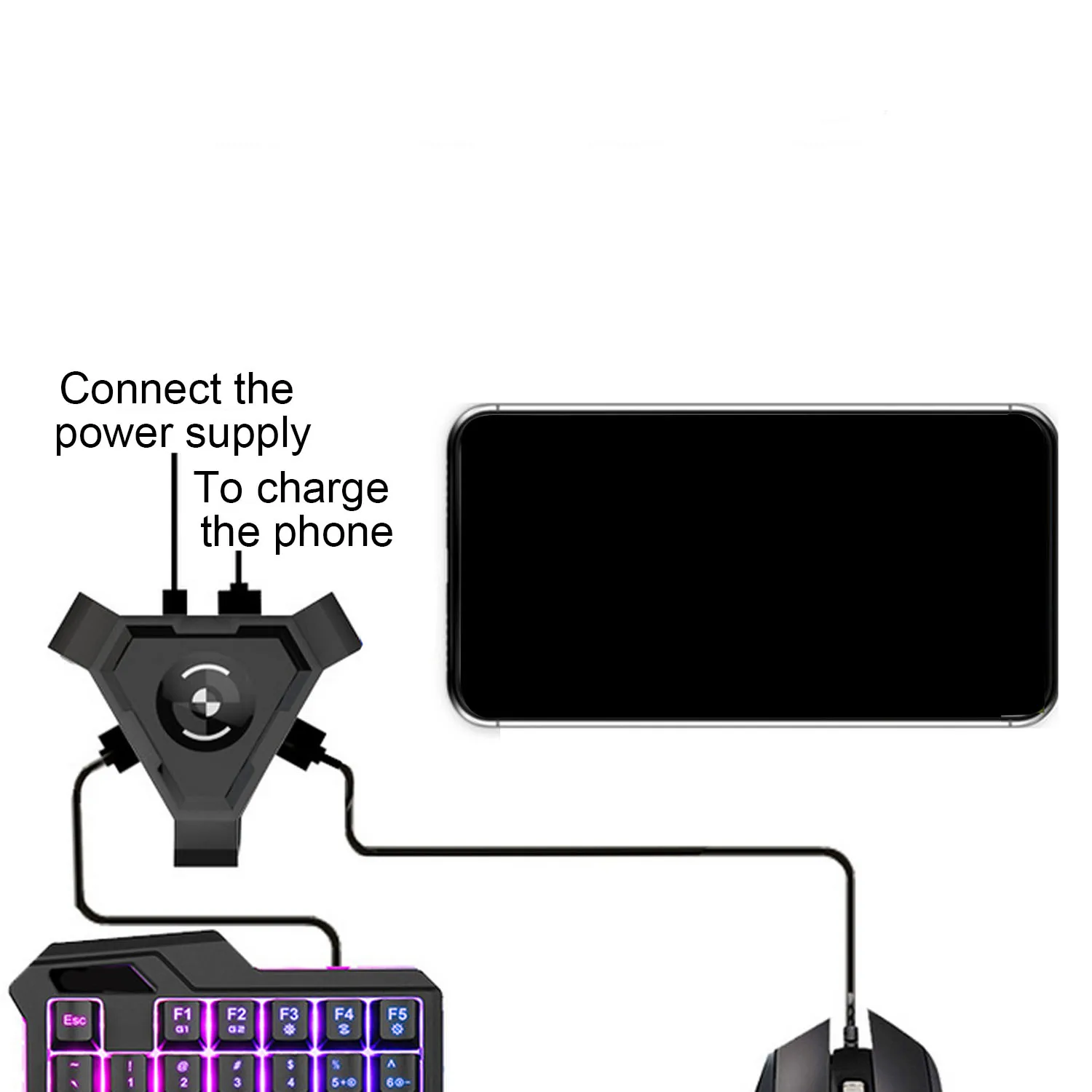 Vococal Беспроводная Bluetooth игровая клавиатура мышь конвертер адаптер для Android IOS Apple