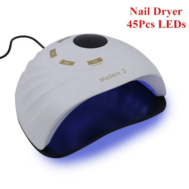 

120W Built-in Cooling Fan Nail Dryer 10s/30s/60s/99s Timing Mode Fast Drying Curing Gel Light 42Pcs UV Led Nail Lamps