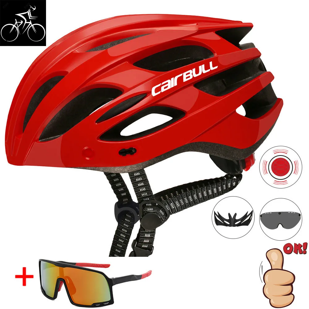 

Cairbull Cycling Helmets Safety Tail Light Goggles Intergrally-molded Bicycle Cap Road Bike MTB Helmet XC Cascos Ciclismo