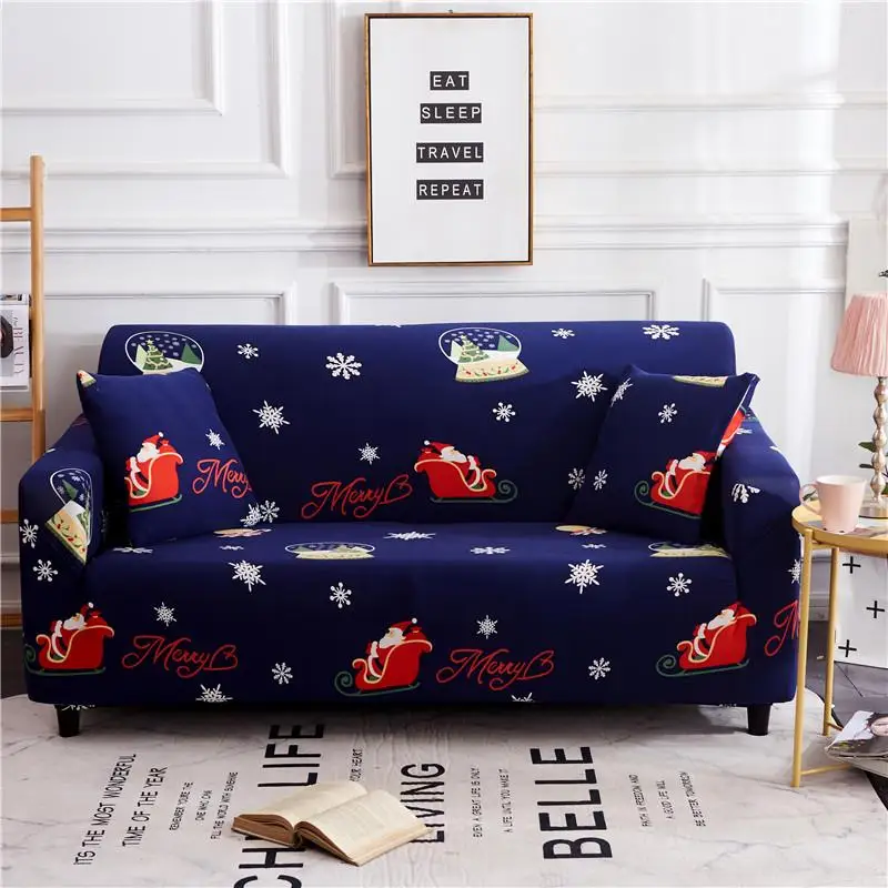 46 Christmas Santa Claus Sofa Cover for Home Decorative Spandex Soft Stretch Slipcovers Durable Furniture Protector | Дом и сад