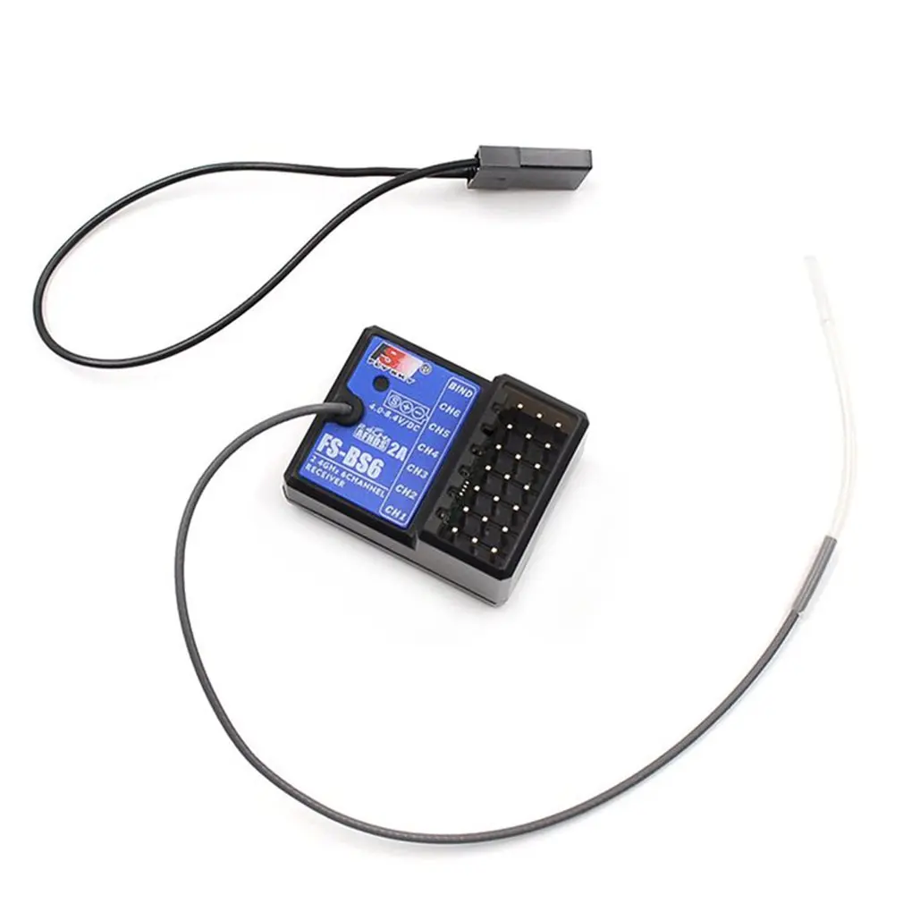 Flysky-receptor RC FS-BS6, 2,4 GHz, 6 CANALES, AFHDS, 2A, salida PWM con funci&oacute;n de giroscopio para Control remoto, coche, barco-3