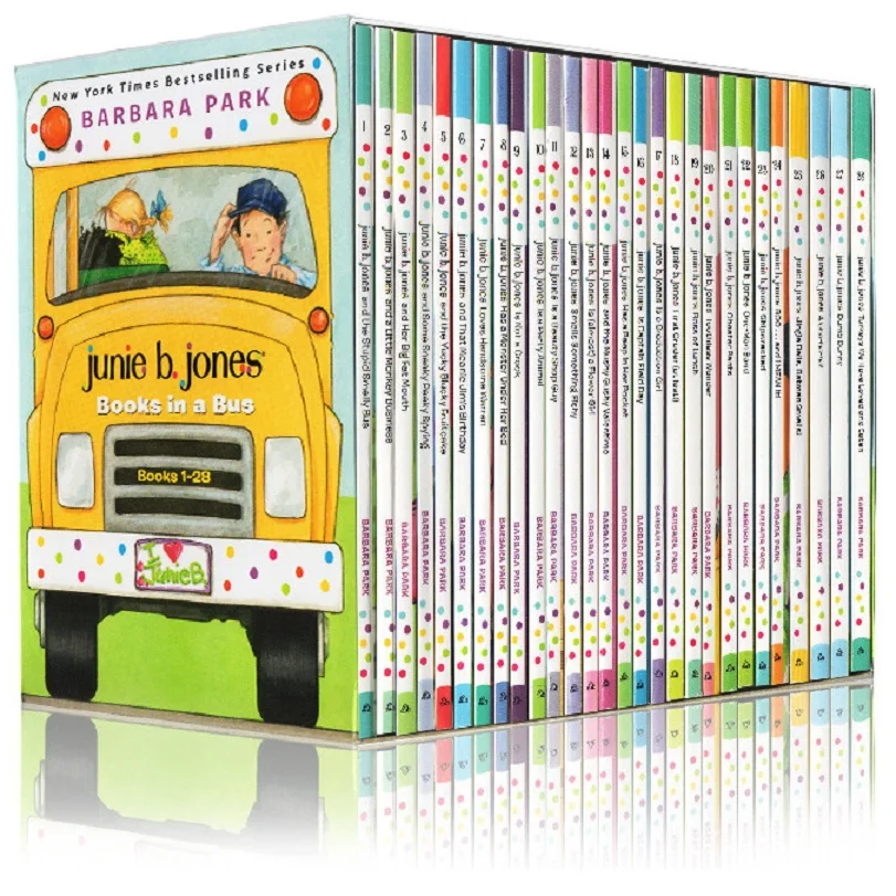 28 Books/Set Junie B. Jones Complete English Reading Books Hell High School Life Campus Novels Books