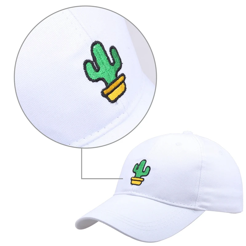 

1pc Summer Simple cactus Embroidered Baseball Hat Unisex Caps Outdoor Sun Hats streetwear Men Cap Men Women Caps