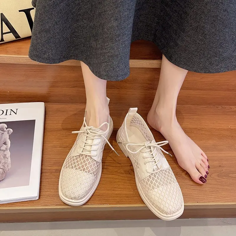 

Shoes Round Toe 2021 Fashion Women's All-Match Casual Female Sneakers Flats Soft New Modis Cross Dress Breathable Summer Basic S