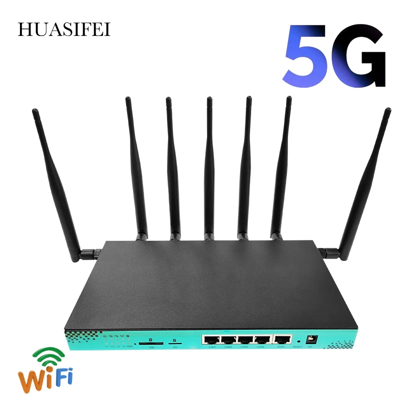 5G Router Dual Band 1200Mbps Gigabit Router Wireless WiFi 1200Mpbs 4G LTE Industrial Router 256MB M.2 Port 4G SIM Cards Wifi Hot