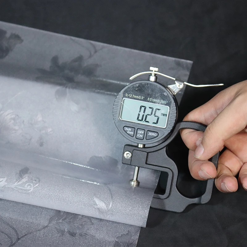 Пленка на окно с цветочным узором гибискуса из ПВХ матовая индивидуальная 3D