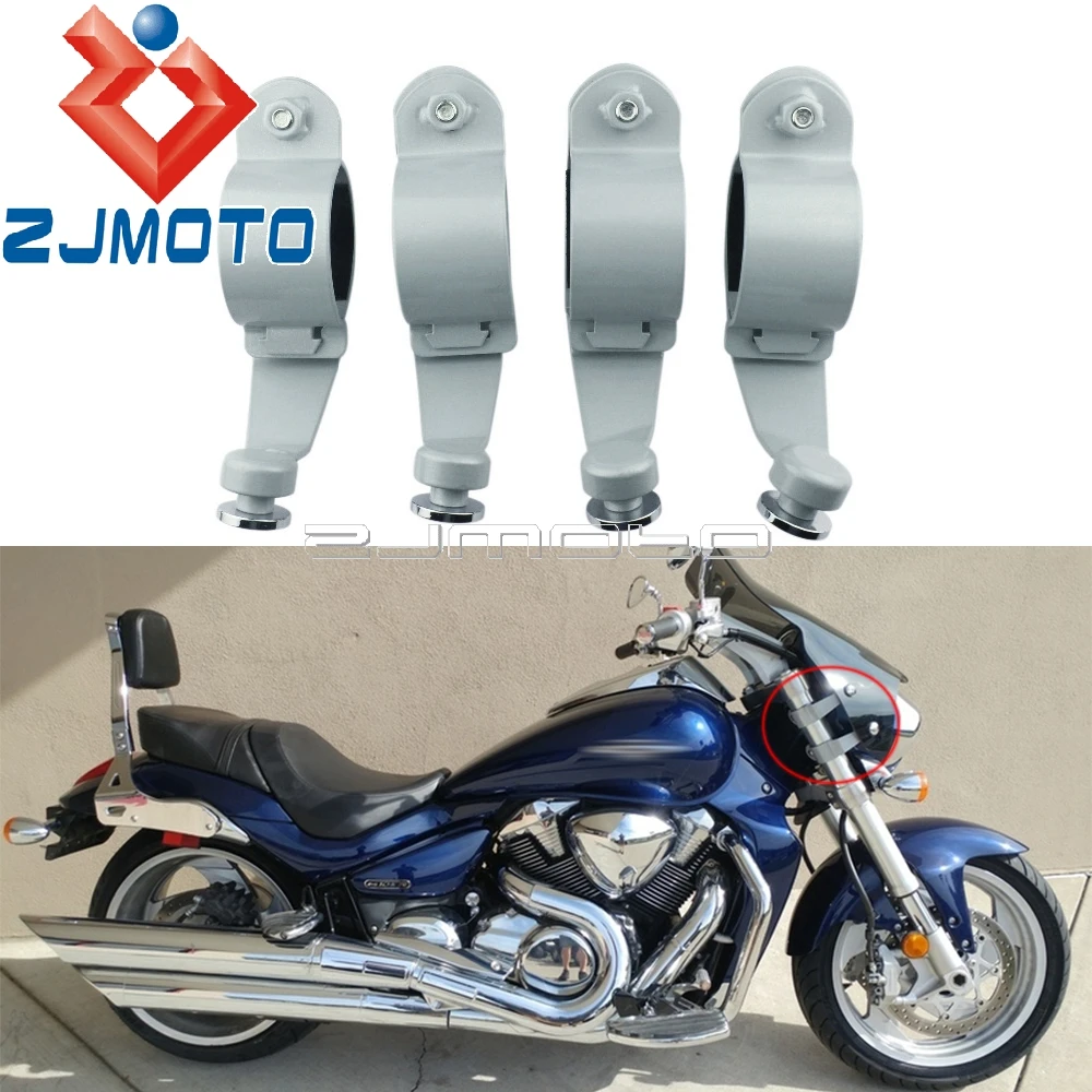 Мотоцикл Сталь кронштейны ветрового стекла для Suzuki 2006-2014 бульвар M109R Boss M109 R2 RZ M50 M90