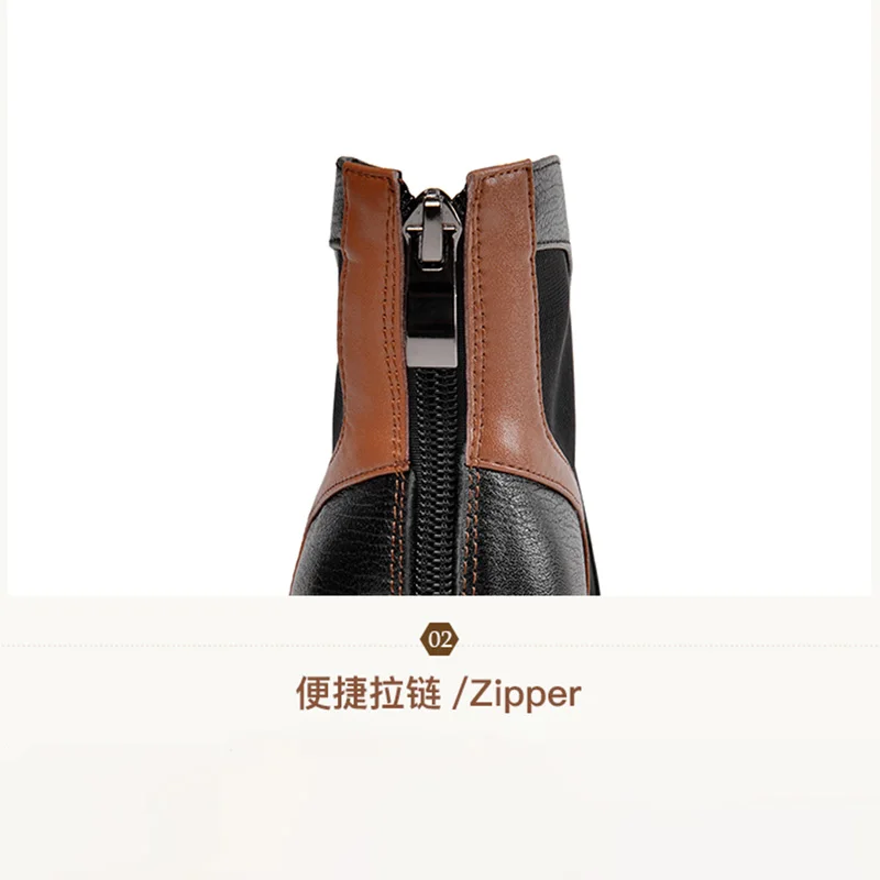 Ботильоны женские кожаные с квадратным носком декорированные туфли на плоской