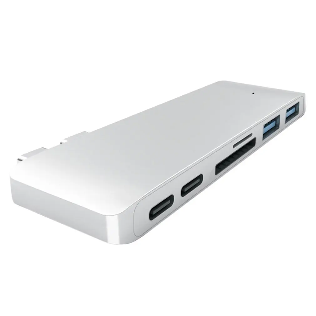 

Портативный USB-концентратор 6 в 1, USB Type-C, USB 3,0, адаптер, TF/безопасность, кардридер с двумя слотами для карт для MacBook Pro