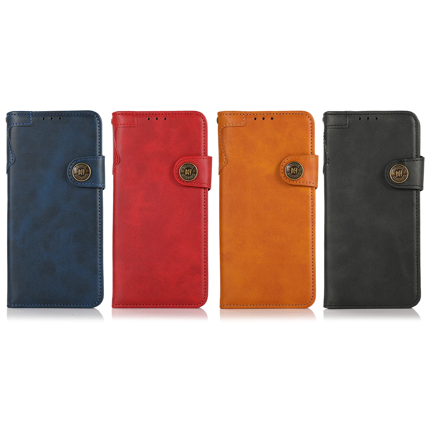 

Solid Color Flip Leather Phone Case For OPPO REALME Q3i 7 8 V11 V13 V15 C17 C21 GT Pro Wallet Card Holder Shockproof Cover Cases