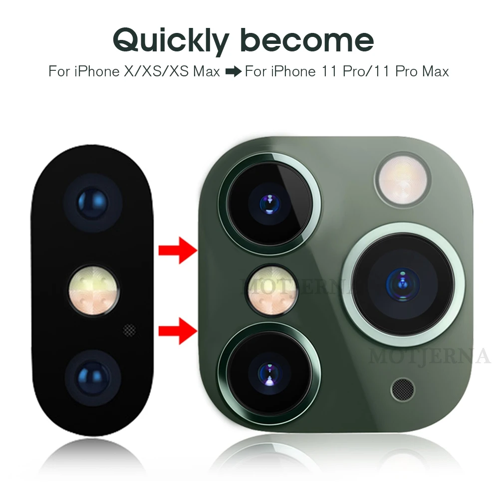 Protection Camera Lens Seconds Change For iPhone 11 Pro Max Glass Protector Cover XS X MAX XR Luxury Sticker Fake |