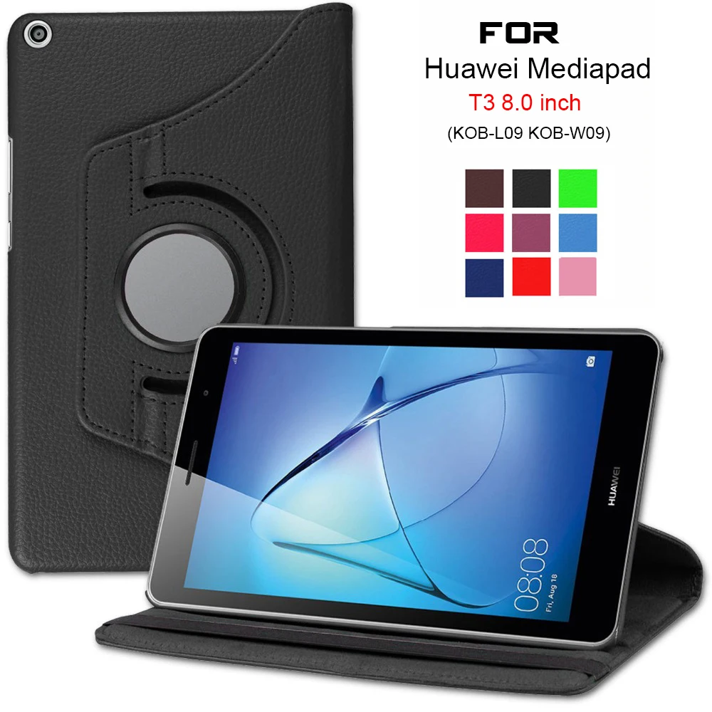 Вращающийся чехол из искусственной кожи для Huawei MediaPad T3 8 0 Honor Play Pad 2 KOB L09 планшета +