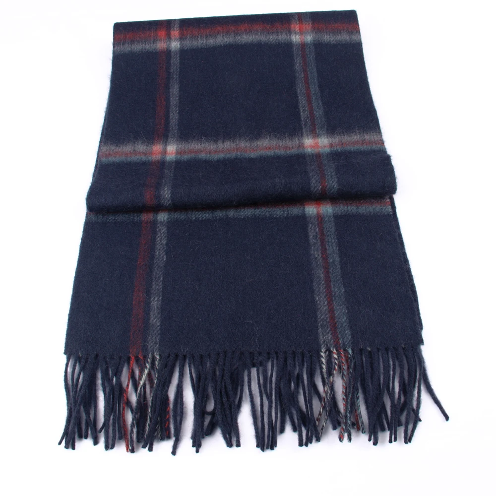 

Luxury Lambs Wool Scarf , Warm Winter Men Scarves LabmsWool Navy Plaid Scarves Comfortable Fashion Design Casual Wear 2021