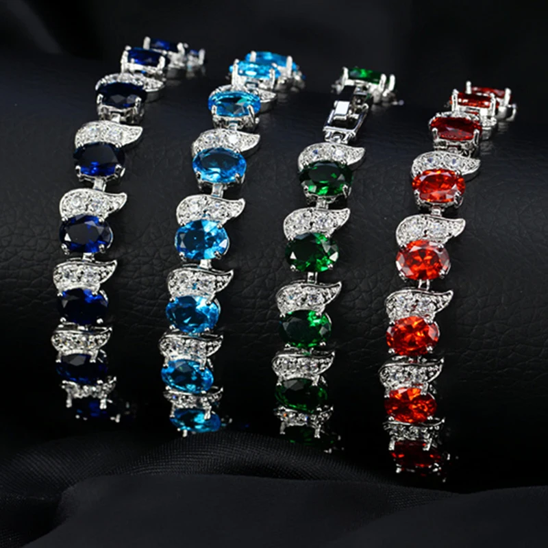 

High Quality Fashion New Geometric Jewelry Shiny Crystal Bracelet Ladies High Jewelry Birthday Romantic Gift Free Shipping