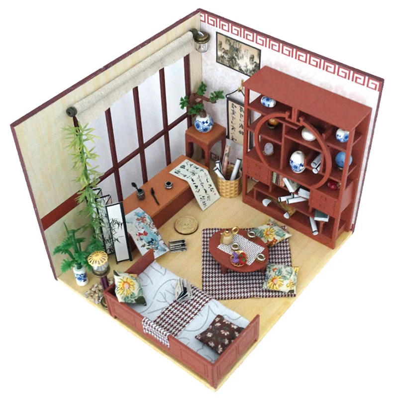 Кукольный домик сделай сам деревянный миниатюрный дом для кукол набор мебели