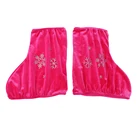 2 шт., Защитные чехлы для ботинок со снежинками, цвета: розовый, красный, белый, черный