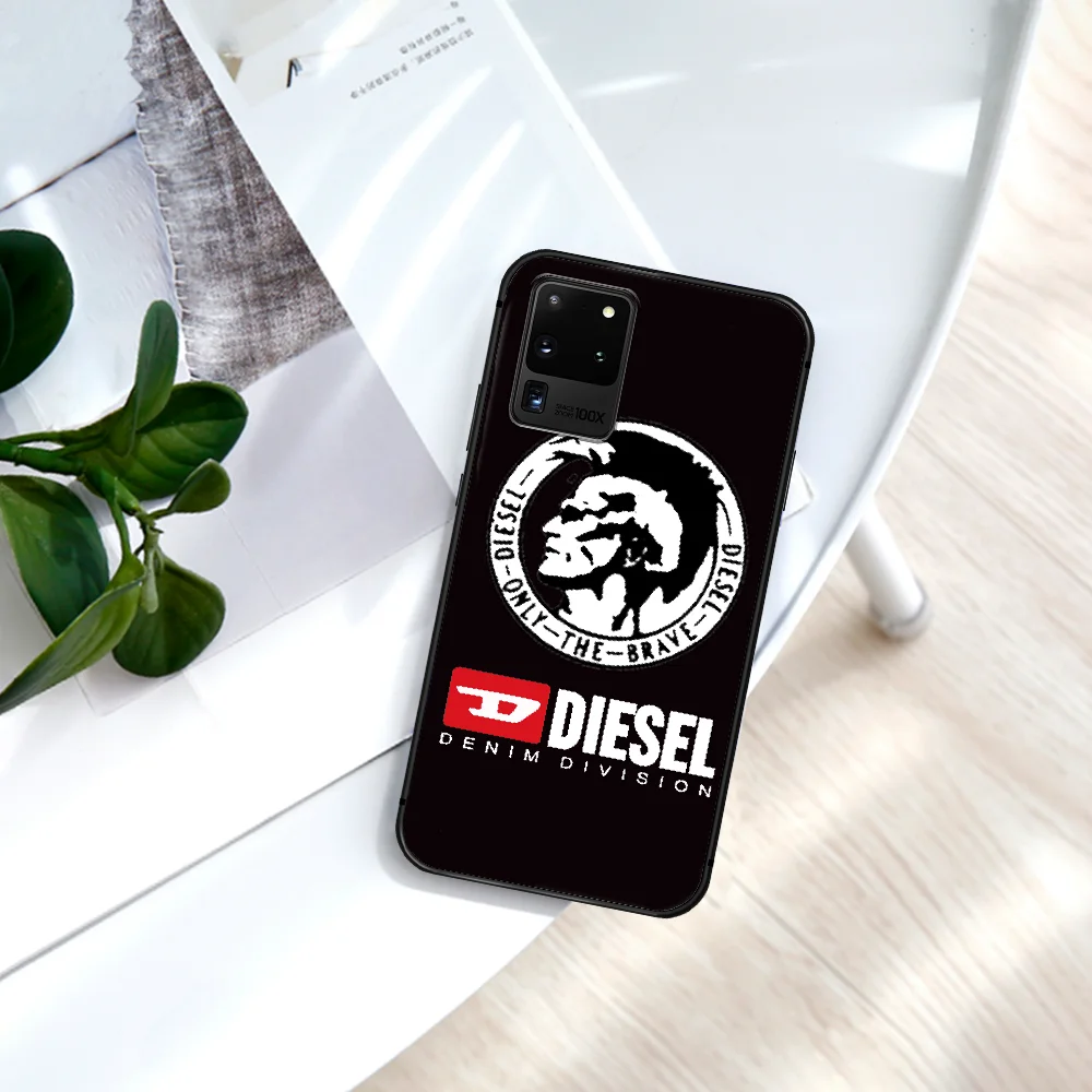 

DIESEL Luxury Fashion Brand Phone Case For Samsung Galaxy Note S 8 9 10 20 Plus E Lite Uitra black Shell Pretty Etui 3D Prime