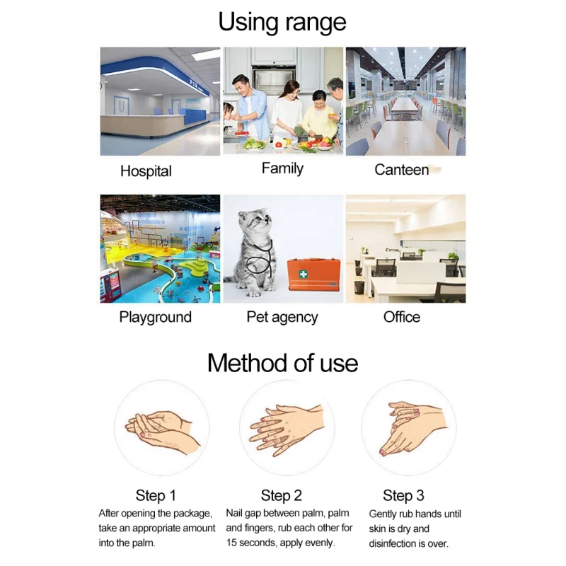 Одноразовый дезинфицирующее средство для рук Портативный Быстросохнущий не