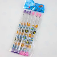 6pcsset non sharpening pencil cute stationery cartoon pencil plastic pencil student school office stationery