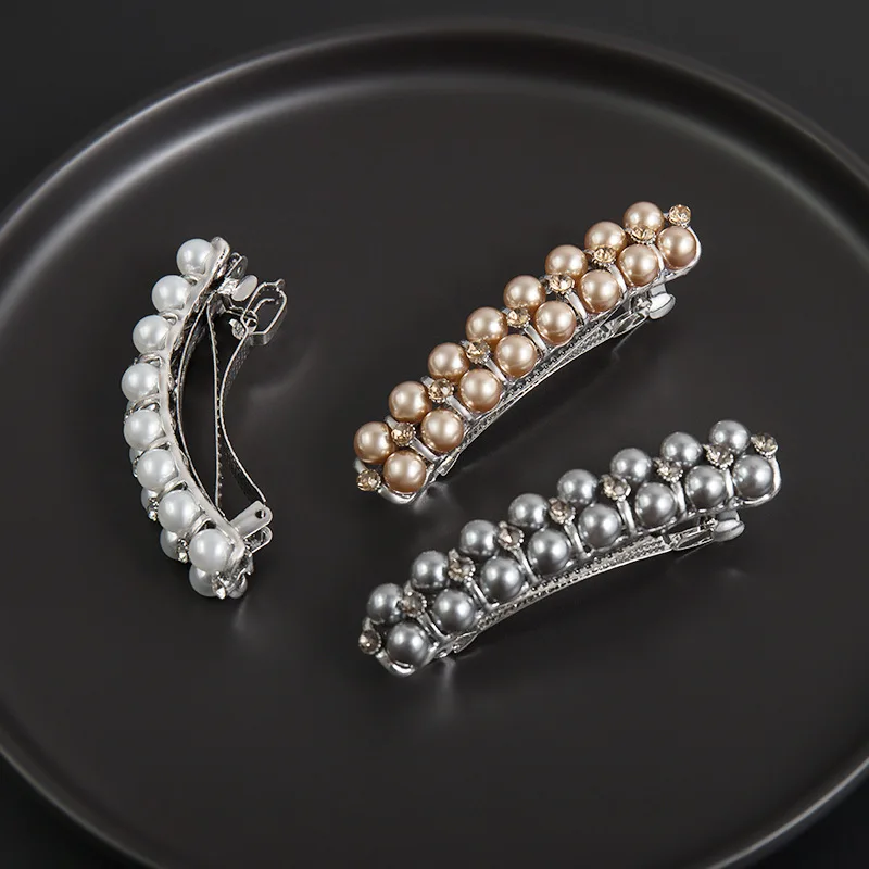 

Заколка для волос женская, с цветными бусинами, для конского хвоста