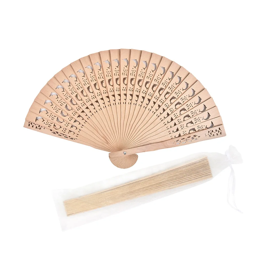 

50Pcs Personalized Engraved Wood Folding Hand Fan Wedding Personality Fans Birthday Customized Baby Party Decor Gifts For Guest