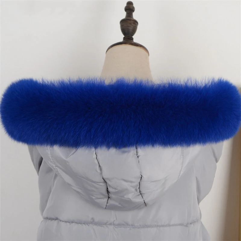 Новинка зимы натуральный Лисий меховой воротник женское пуховое пальто с