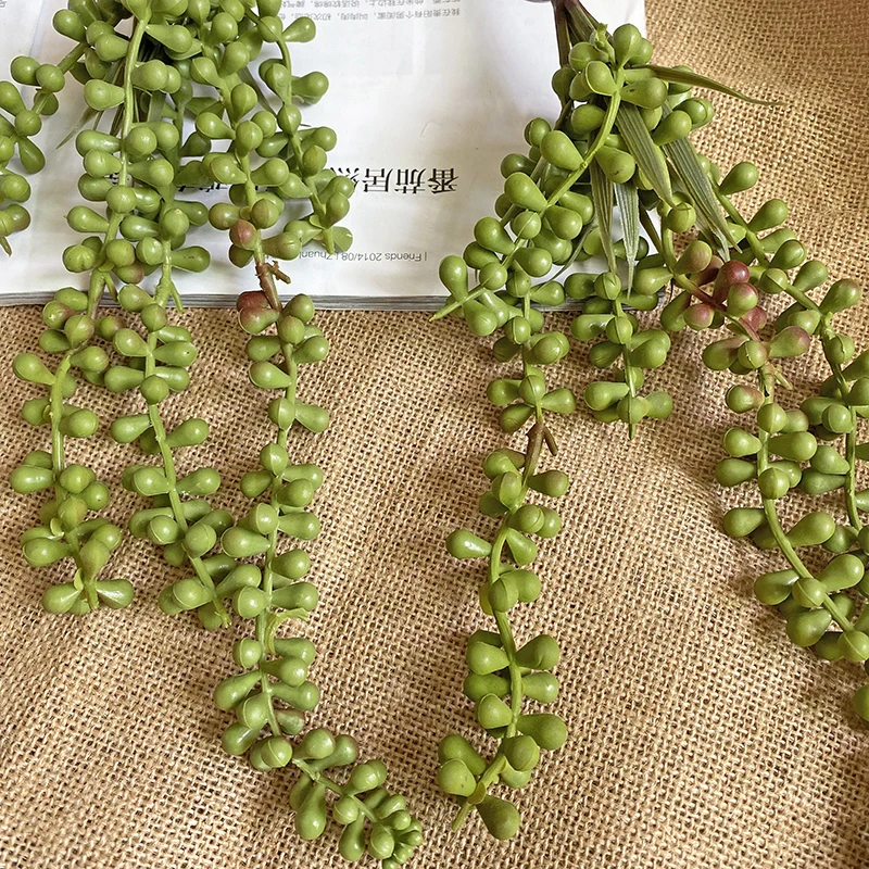 

Имитация суккулентных бусин Будды любовник слеза бобы Будды на ощупь клей висит гостиная спальня настенный светильник Орхидея