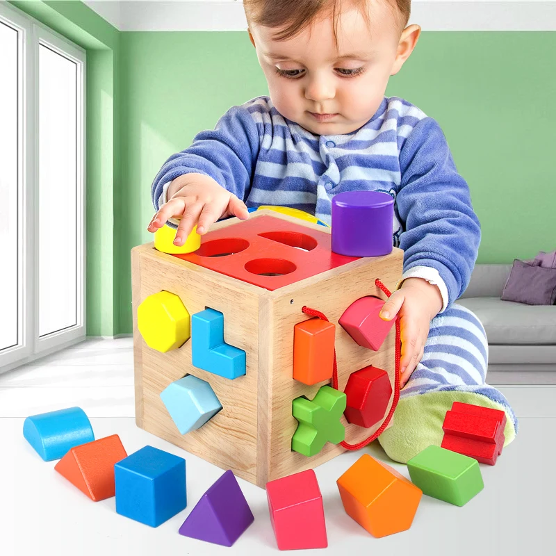 

GY Baby's Building Blocks Toys 0-1-2 Years Old 3 Baby Children Intelligence Brain Wood Assembly Early Childhood Education
