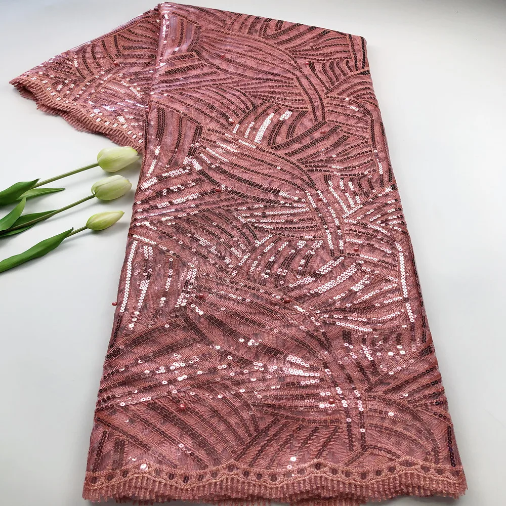 Новинка 2020 вышивка пайетками простой стиль Сетчатое кружево высокое качество