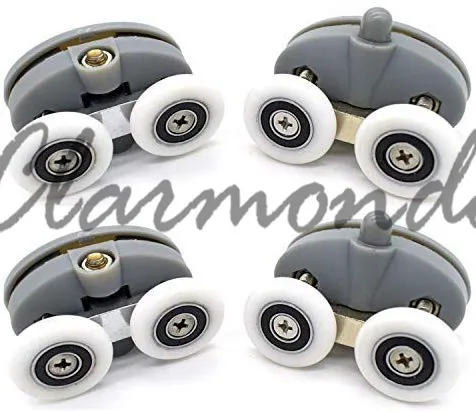 4 шт. Двойные ролики для душевой двери 25 мм 23 мм|bottom roller|shower door rollersshower runners |