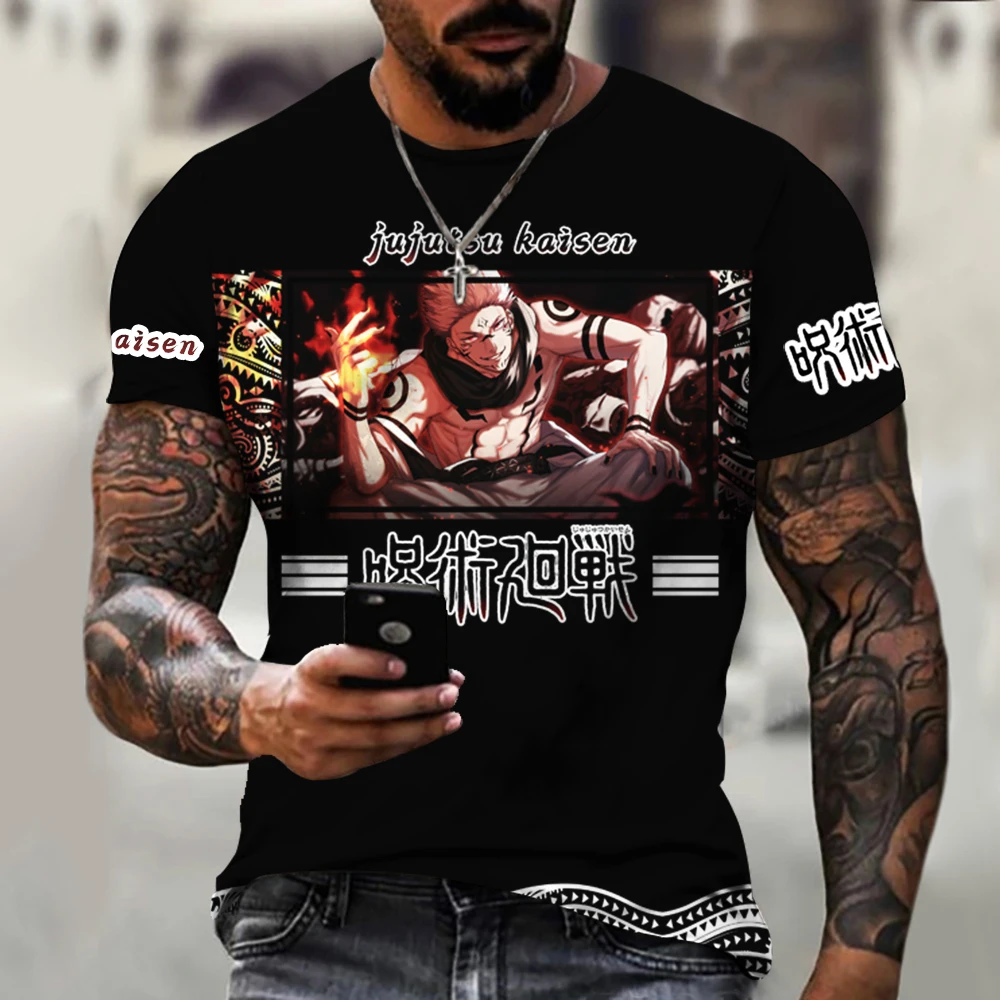 

Men's and women's short-sleeved T-shirts, streetwear, casual, cool, anime, Harajuku, oversized, 3D printing