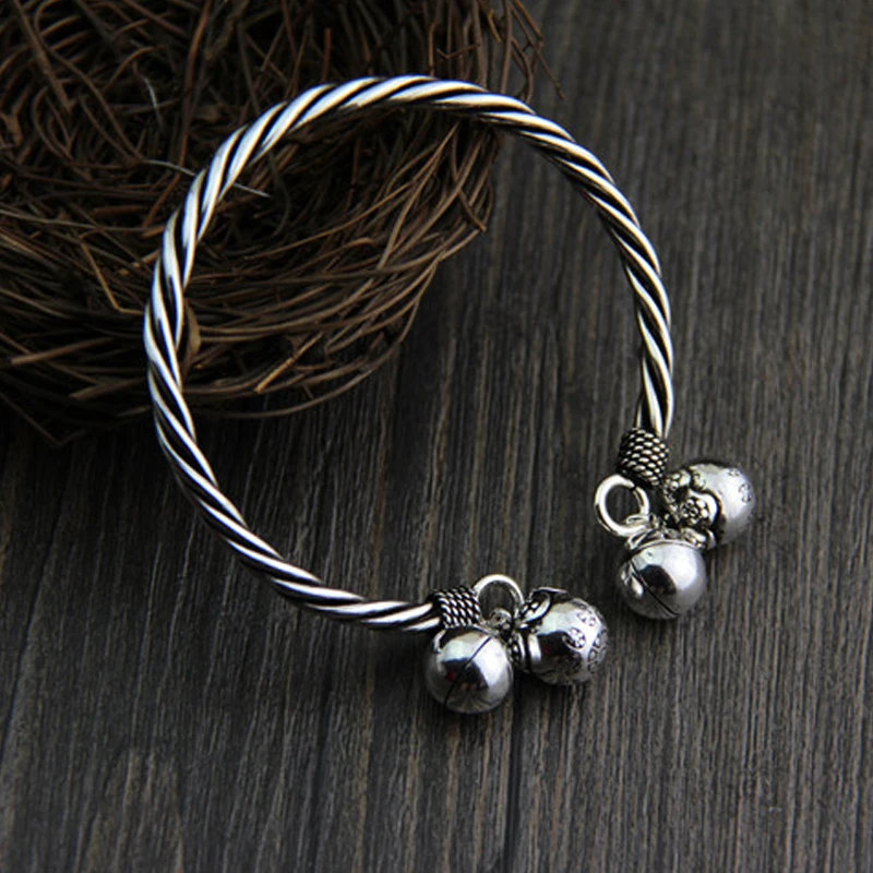 Женские серебряные браслеты ручной работы из тайского серебра изготовленные