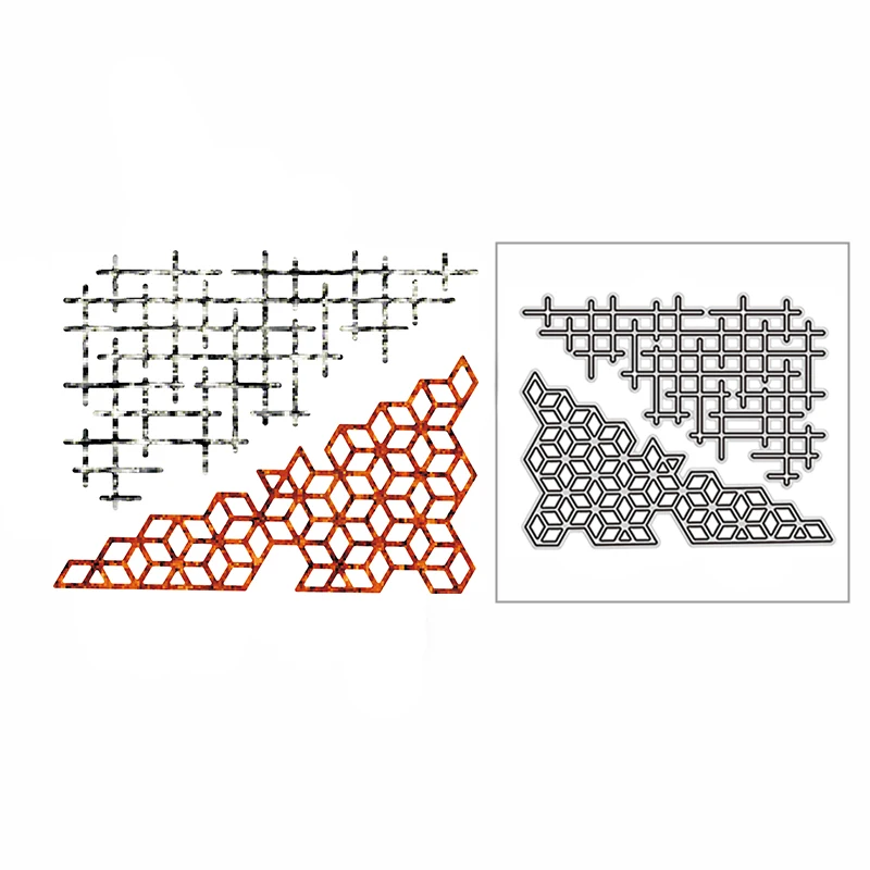 

New Fine Grid Net Corner Craft Embossing Mold 2021 Metal Cutting Dies for DIY Decorative Scrapbooking Album Card Making No Stamp