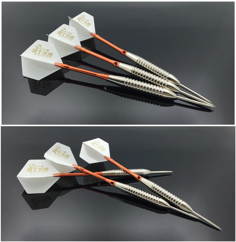 3 шт. розовое золото стальной жесткий дротик с бесплатной коробкой для переноски
