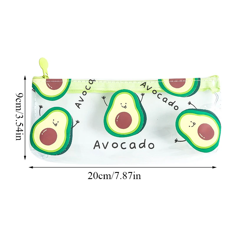 2019 модная дорожная прозрачная косметичка для женщин с авокадо маленькая из ПВХ