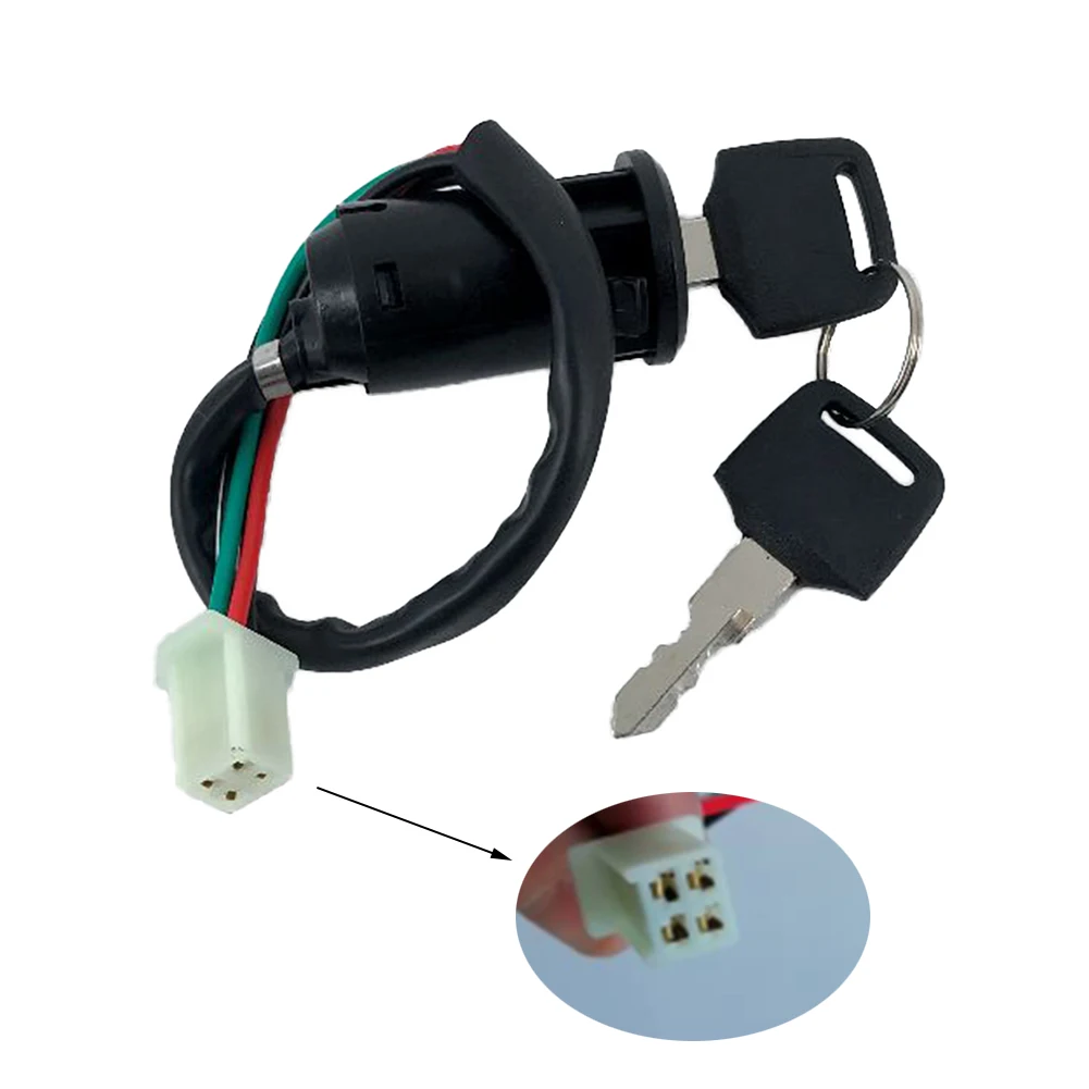 4 Контактный Выключатель зажигания для мотоцикла деталь кроссового велосипеда