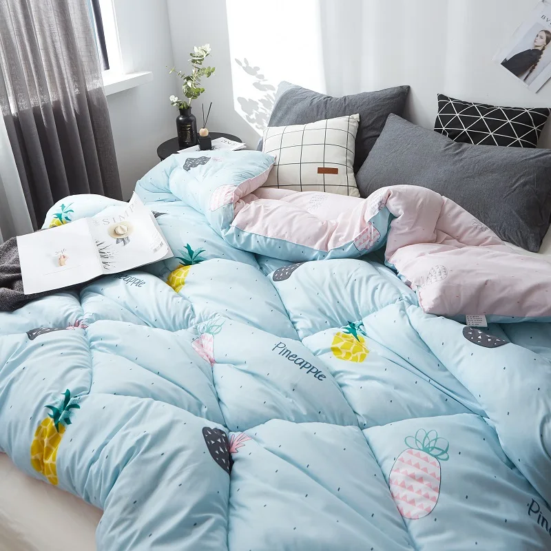 

SF Summer Blanket Queen Twin Size Bedding Cover Multiple Styles Choose Duvet Insert Cartoon Style Down Comforter Winter Quilt