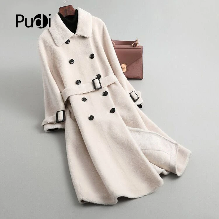 Осенне зимнее теплое женское Шерстяное меховое пальто куртка для девушек с