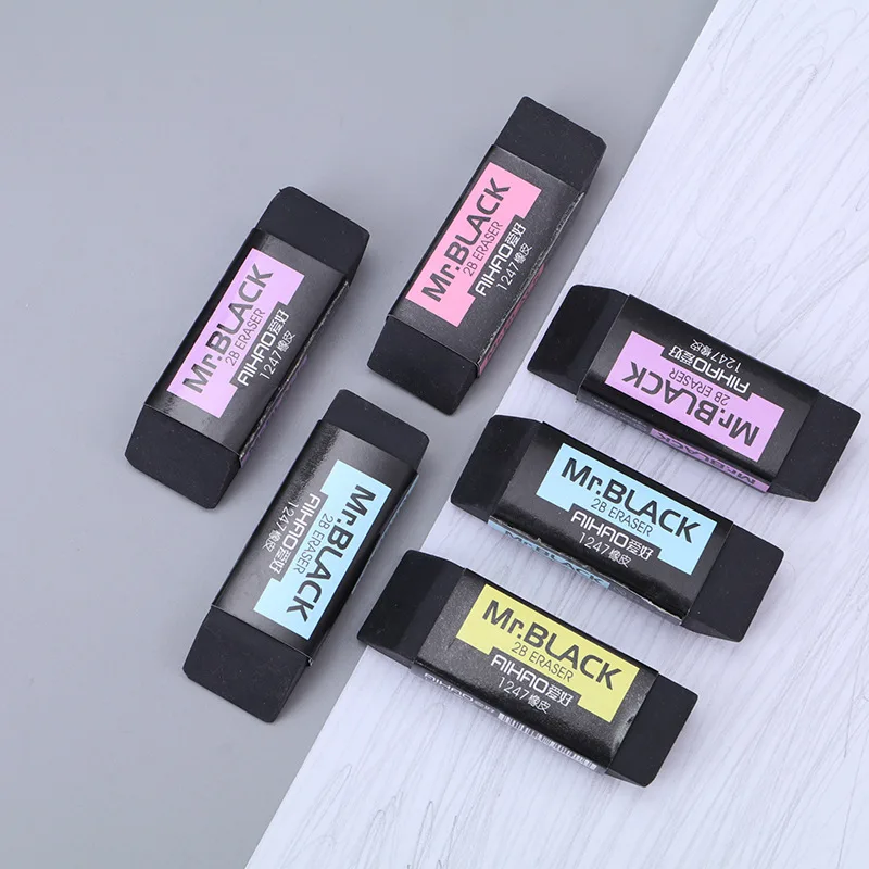 

3 шт./компл. резиновый черный ластик для школьников, детей