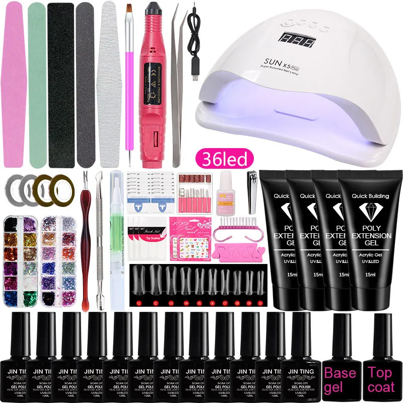 

2021 Nail Beauty Tool Set Full Set for Nail Beauty Shop Home Beginner Nail Beauty Tools acrylic nail kit