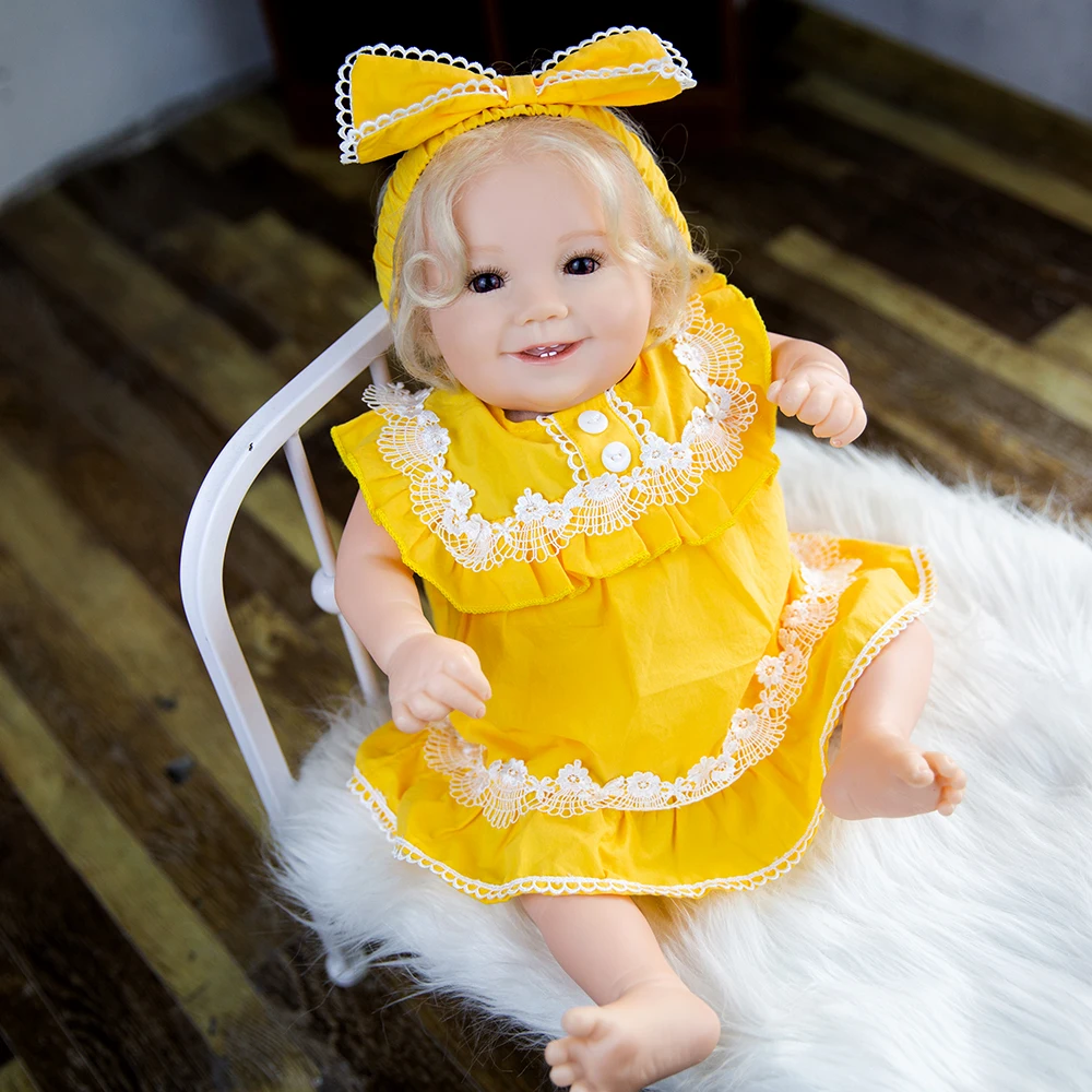 

Hoomai 20" Smiley Lifelike Reborn Baby Doll Soft Silicone Vinyl Dolls Toy for Child Birthday Reborn Baby Doll