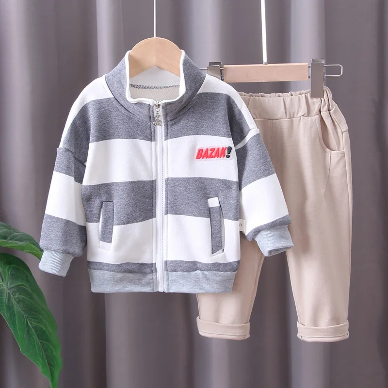 

Kids Sports Suit Wide Letter Long-Sleeved Coat +pant Casual Children's Spring and Autumn Two-Piece Baby Clothing Sets 0-4 Ages