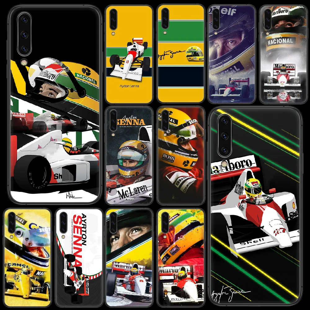 

F1 Ayrton Senna Phone Case For Samsung Galaxy A 72 71 70 52 51 41 40 31 30 21 20 10 S J 5 6 7 2017 2018 black Cover Pretty