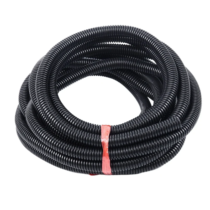 20 Ft Split Wire Loom Conduit Polyethylene Tubing Black Color Sleeve Tube 12mm inner diameter | Обустройство дома