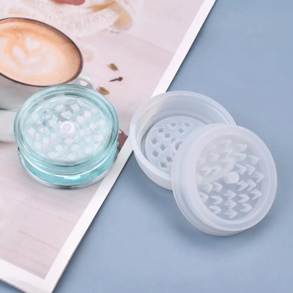 

Silicone Mold self-made Box DIY Herb Grinder Tobacco Mills Crusher Epoxy Grinder Spice Molds Resin Ashtray Tobacco Shredder X9K0