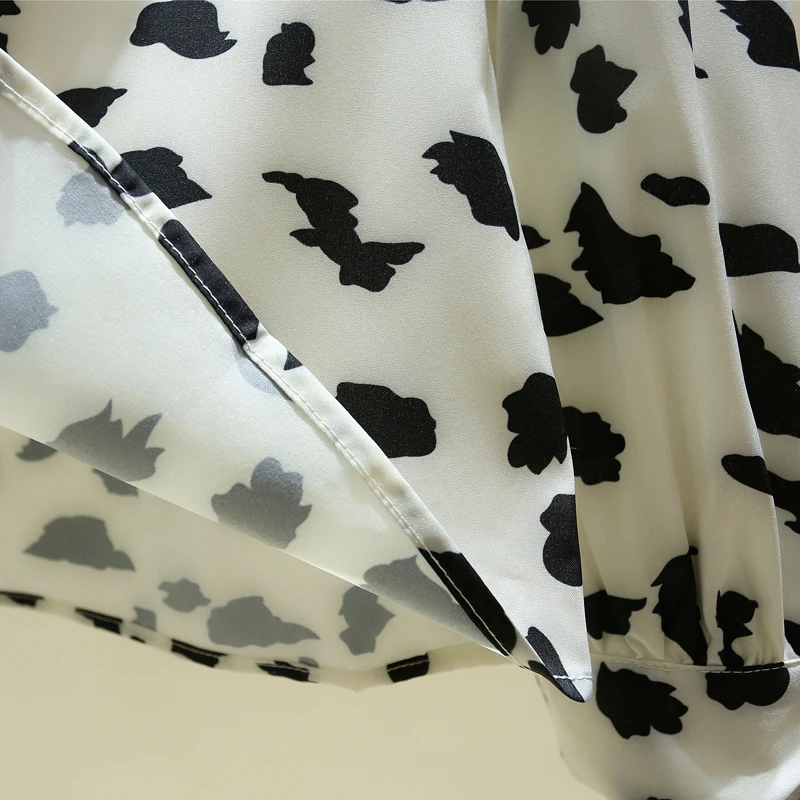 Женская шифоновая блузка с длинным рукавом Повседневная Блузка в Корейском