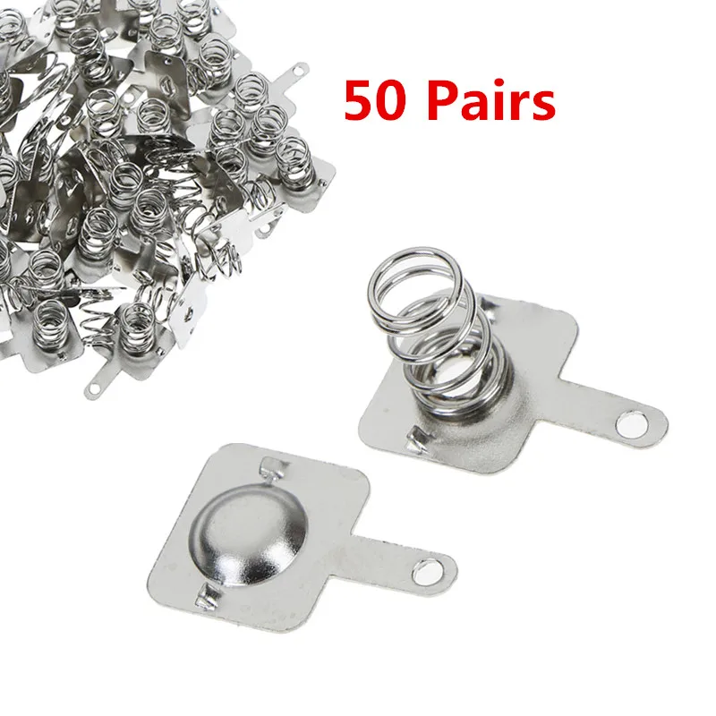 50 пар батарейки АА или ААА пружинный положительный и отрицательный контакт